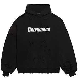 Balenciaga Caps Destroyed Oversize Hoodie